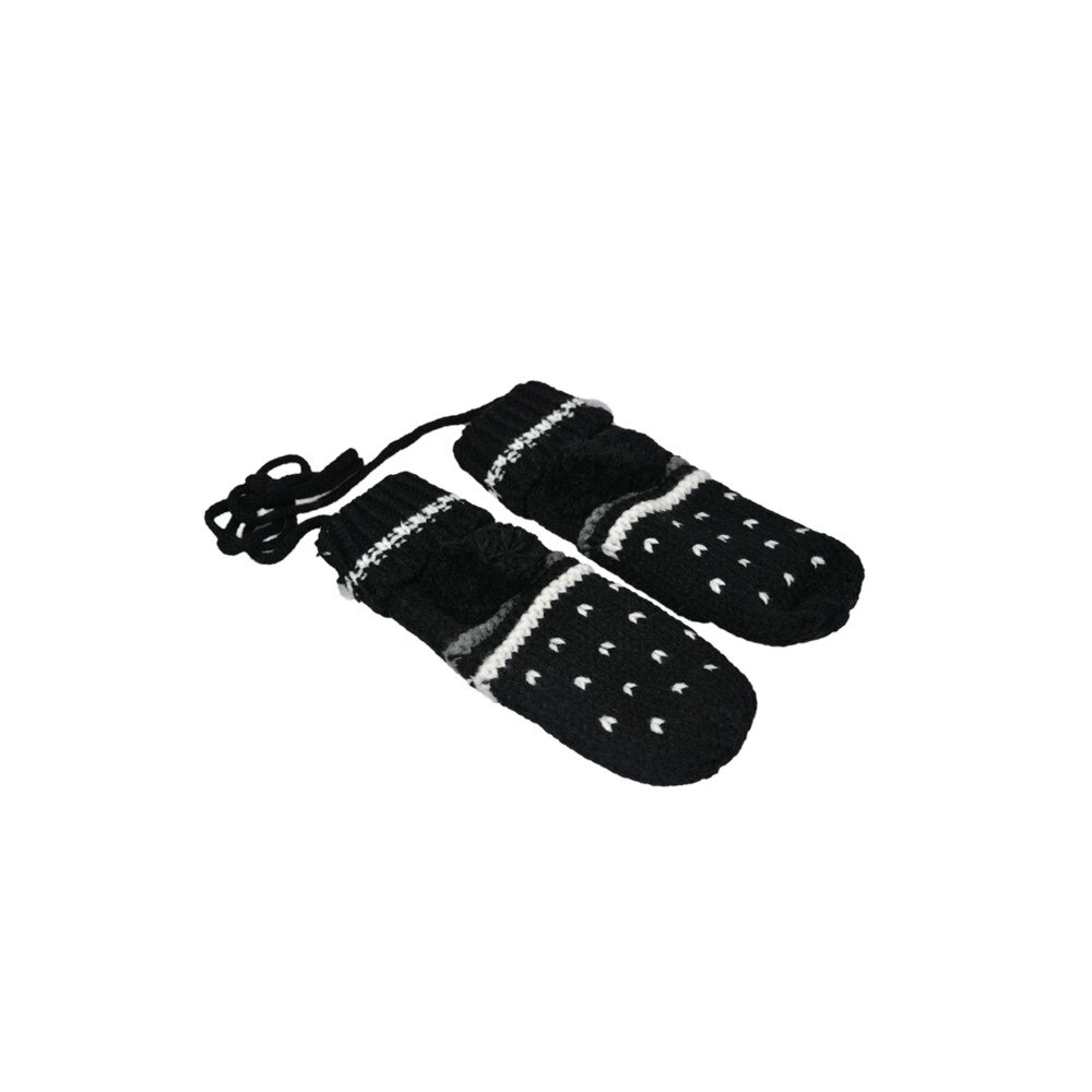 Manusi tricotate copii, Maxx, model canafiori, Negru, XS INTL